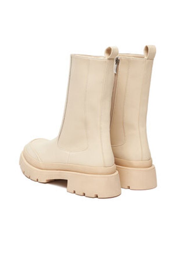 DeeZee Botki 13096-10 Beżowy. Kolor: beżowy. Materiał: materiał, syntetyk, skóra