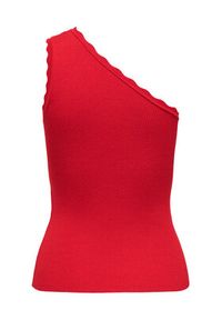JDY Top Nanna 15351420 Czerwony Slim Fit. Kolor: czerwony. Materiał: wiskoza