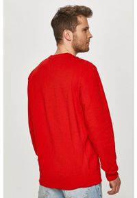 Tommy Jeans Bluza bawełniana męska kolor czerwony z aplikacją. Okazja: na co dzień. Kolor: czerwony. Materiał: bawełna. Wzór: aplikacja. Styl: casual #5