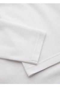 Ombre Clothing - Longsleeve męski BASIC z kołnierzykiem polo – biały V1 OM-POBL-0114 - XXL. Okazja: na co dzień, do pracy. Typ kołnierza: polo. Kolor: biały. Materiał: bawełna, dzianina. Długość rękawa: długi rękaw. Wzór: ze splotem. Styl: elegancki, casual #7