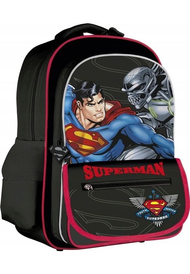 ASTRA - Astra PLECAK SZKOLNY SUPERMAN LICENCJA KLASY 1-3 A4 DUŻY. Wzór: motyw z bajki