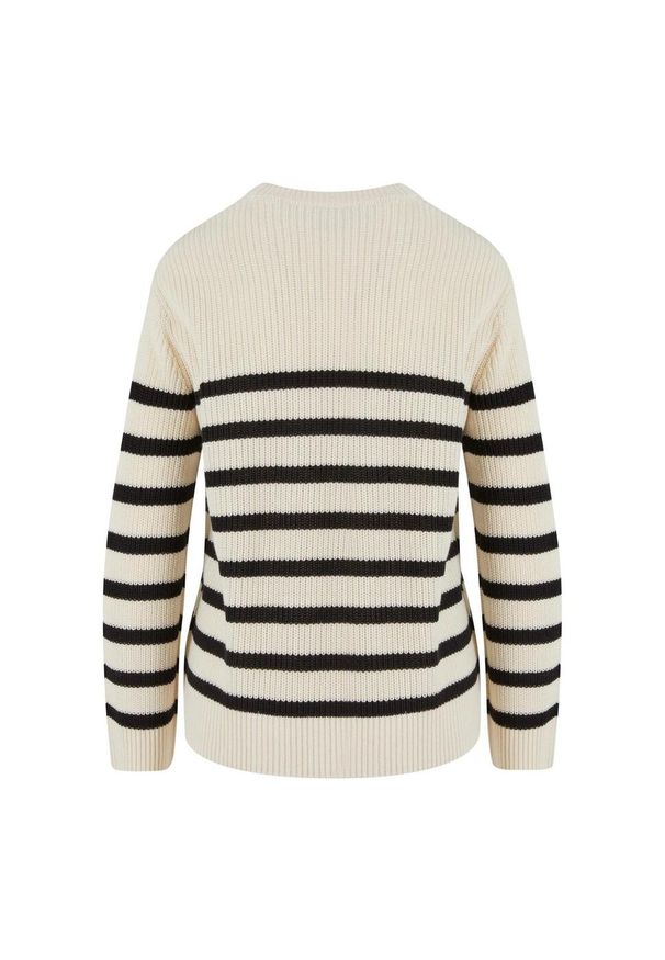 Urban Classics - Sweter Damski W Paski Prążkowana. Kolor: czarny, biały, wielokolorowy. Materiał: prążkowany. Wzór: paski
