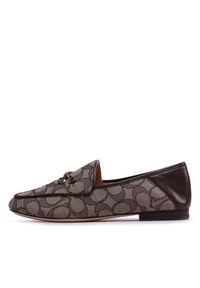 Coach Loafersy Hanna Textured Jacq CC888 Brązowy. Kolor: brązowy. Materiał: materiał #7