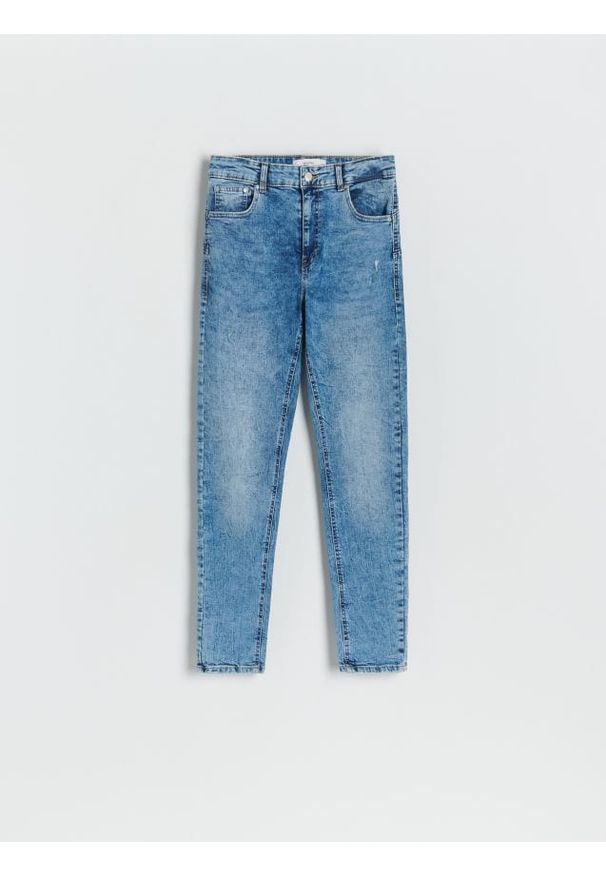 Reserved - Jeansy slim push up - niebieski. Kolor: niebieski