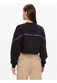 Calvin Klein Jeans Bluza Logo Tape J20J220693 Czarny Relaxed Fit. Kolor: czarny. Materiał: bawełna, syntetyk