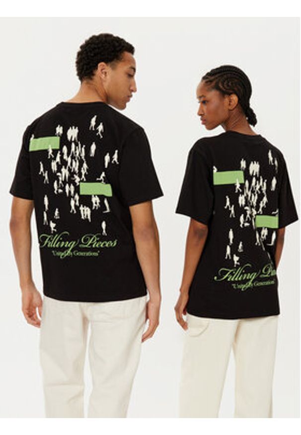 Filling Pieces T-Shirt Unisex United By Generations 7449987 Czarny Regular Fit. Kolor: czarny. Materiał: bawełna