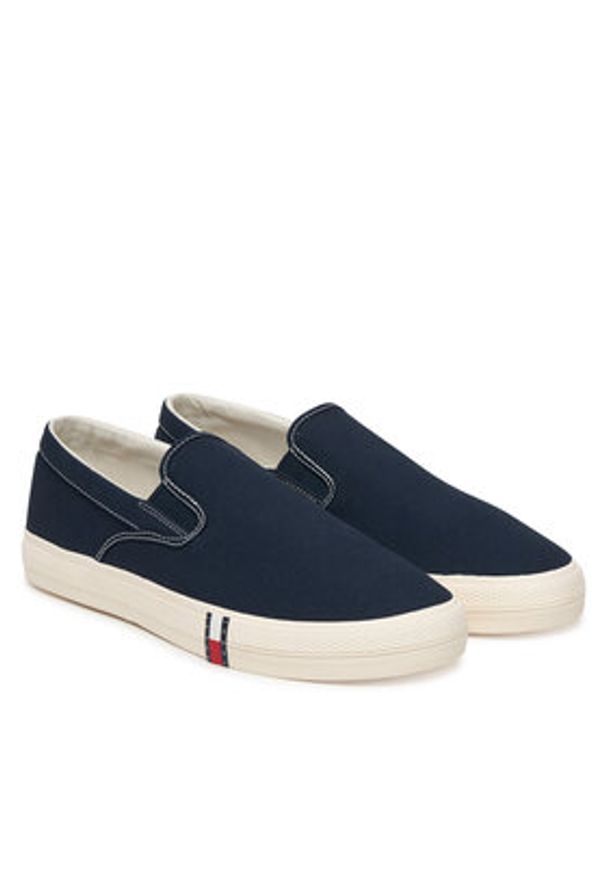 Tommy Jeans Tenisówki Archive Vulc. Y2K Slip On EM0EM01675 Granatowy. Zapięcie: bez zapięcia. Kolor: niebieski. Materiał: materiał