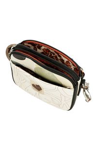 Biało-Pomarańczowa Torebka Damska Anekke Edycja Limitowana. Kolor: biały. Wzór: nadruk. Dodatki: z breloczkiem. Styl: casual, elegancki. Rodzaj torebki: na ramię #10
