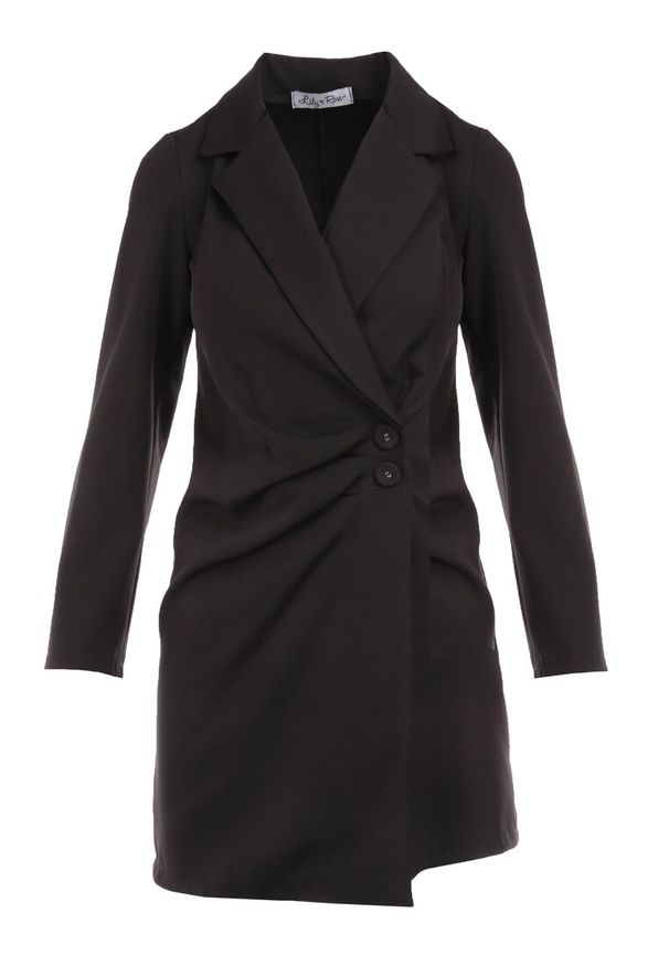 Born2be - Czarna Sukienka Ionitheme. Okazja: do pracy, na spotkanie biznesowe. Typ kołnierza: dekolt w serek. Kolor: czarny. Styl: klasyczny, elegancki, biznesowy