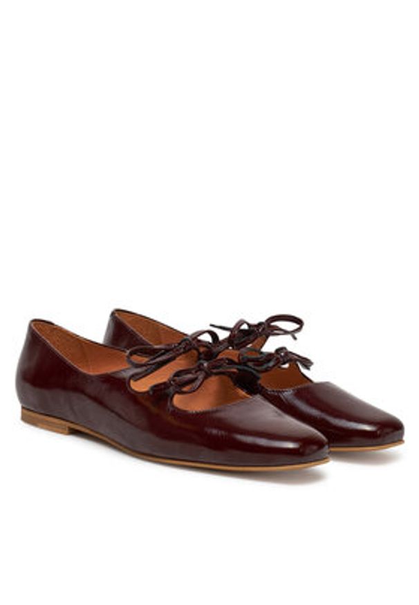 BALAGAN - Balagan Baleriny SHIRLEY Bordowy. Kolor: czerwony. Materiał: skóra