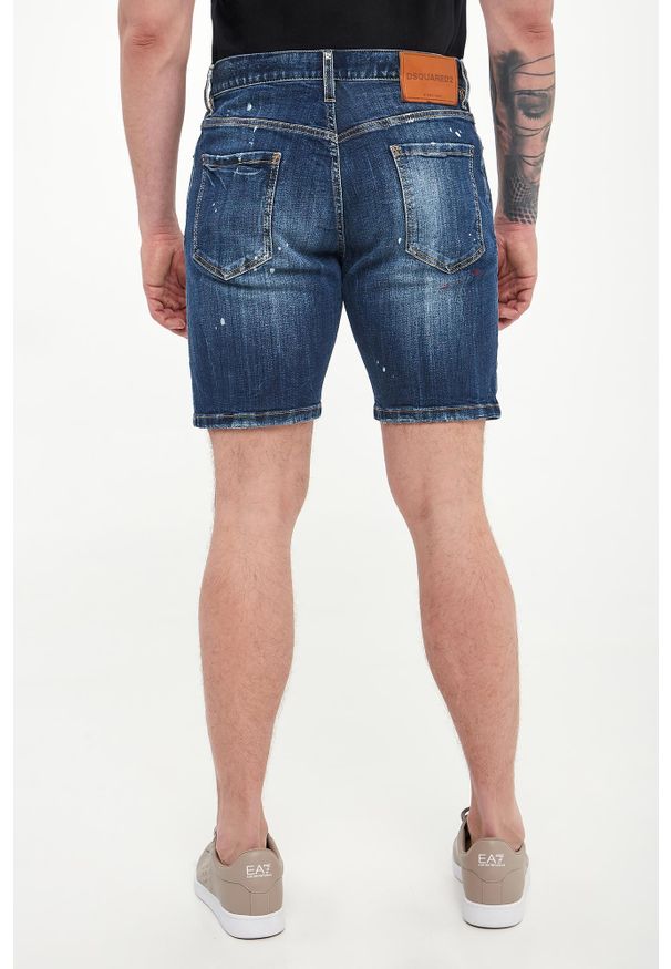 Spodenki męskie jeansowe Marine DSQUARED2. Materiał: jeans. Styl: marine