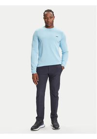 BOSS Sweter K_Ever-X 50541940 Błękitny Regular Fit. Kolor: niebieski. Materiał: bawełna