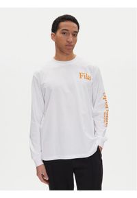 Fila Longsleeve Laon FAM0904 Biały Oversize. Kolor: biały. Materiał: bawełna. Długość rękawa: długi rękaw