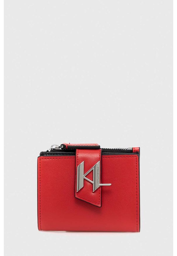 Karl Lagerfeld portfel kolor czerwony. Kolor: czerwony. Materiał: materiał