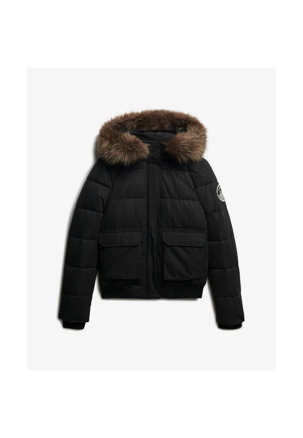 Damska kurtka typu bomber Superdry Everest Ella. Kolor: czarny