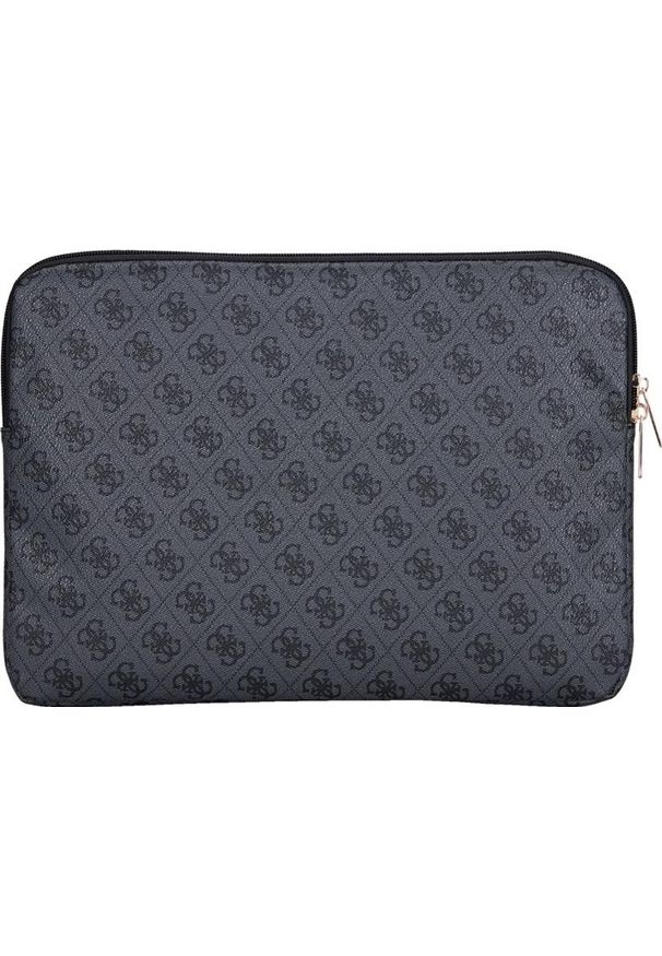 Etui Guess 4G Zipper Pocket Triangle Logo Sleeve 14'' czarny. Kolor: czarny. Materiał: skóra ekologiczna. Styl: elegancki