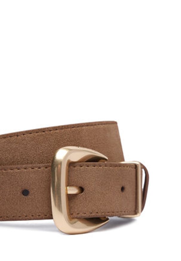 Calvin Klein Pasek Hw End Tip Buckle Suede 30Mm LV04F7114G Brązowy. Kolor: brązowy. Materiał: zamsz, skóra