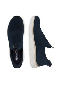 Rieker Sneakersy B6659-14 Granatowy. Kolor: niebieski. Materiał: materiał