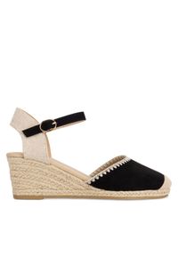 Jenny Fairy Espadryle WYL2610-1 Czarny. Kolor: czarny. Materiał: materiał #1