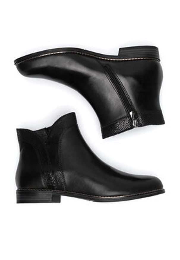 Lasocki Botki ARC-LINDA-05-3 Czarny. Kolor: czarny. Materiał: skóra