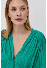 Morgan Koszula damska kolor zielony. Okazja: na co dzień. Kolor: zielony. Materiał: tkanina. Długość rękawa: długi rękaw. Długość: długie. Styl: casual #3