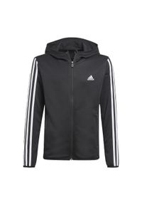 Adidas - Bluza dla dzieci adidas Designed 2 Move 3-Stripes Hoodie. Typ kołnierza: kaptur. Kolor: czarny, biały, wielokolorowy. Sport: joga i pilates