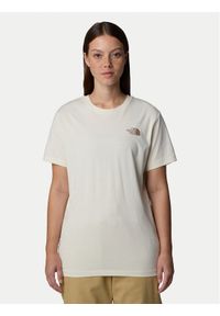 The North Face T-Shirt Redbox NF0A87NK Écru Relaxed Fit. Materiał: bawełna