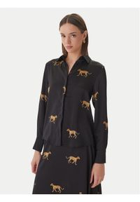 LOLA CASADEMUNT Koszula LS2615051 Czarny Regular Fit. Kolor: czarny. Materiał: syntetyk #1
