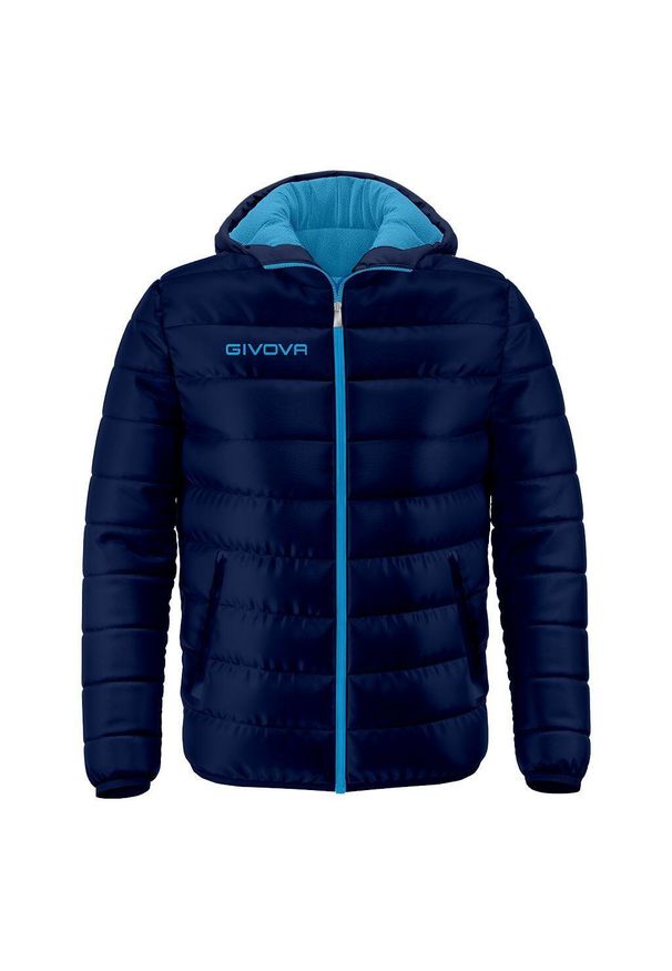 Kurtka sportowa Givova Olanda unisex niebieska 2XS. Kolor: wielokolorowy, niebieski, szary. Sport: piłka nożna