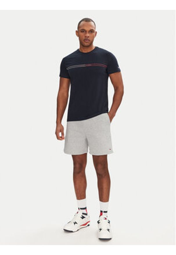 Tommy Jeans Szorty sportowe Flag Beach DM0DM21931 Szary Regular Fit. Kolor: szary. Materiał: bawełna. Styl: sportowy
