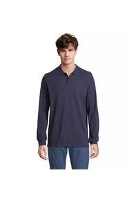 SOL'S - Koszulka polo z długim rękawem Sol's Planet. Typ kołnierza: polo. Kolor: niebieski. Długość rękawa: długi rękaw. Długość: długie #1