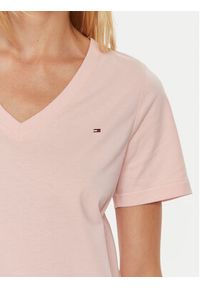 TOMMY HILFIGER - Tommy Hilfiger T-Shirt WW0WW44177 Różowy Regular Fit. Kolor: różowy. Materiał: bawełna #4