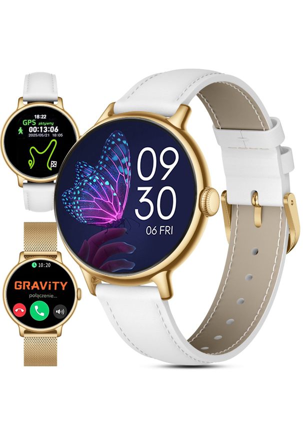 Smartwatch Gravity SMARTWATCH Damski Gravity GT33-2 GD/GD/WH PROF. Rodzaj zegarka: smartwatch