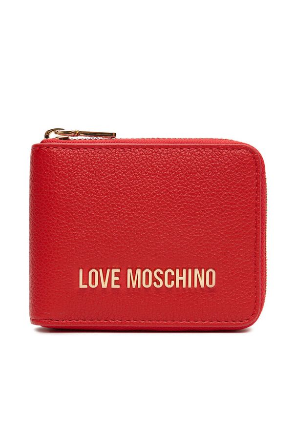 Love Moschino - Mały Portfel Damski LOVE MOSCHINO. Kolor: czerwony