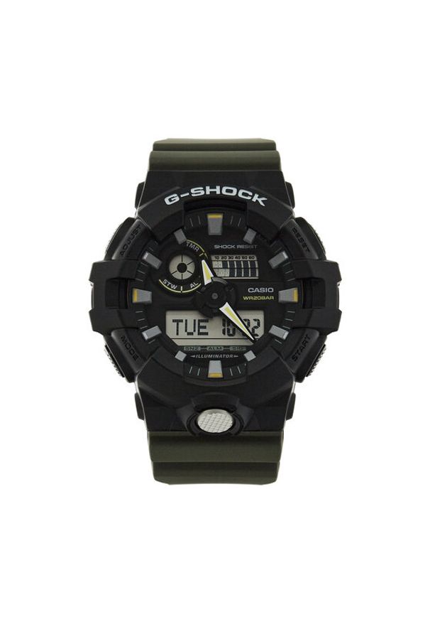 G-Shock Zegarek Two Tune Utility GA-710TU-1A3ER Khaki. Kolor: brązowy