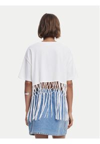 Desigual T-Shirt 25SWTKAN Écru Regular Fit. Materiał: bawełna #4