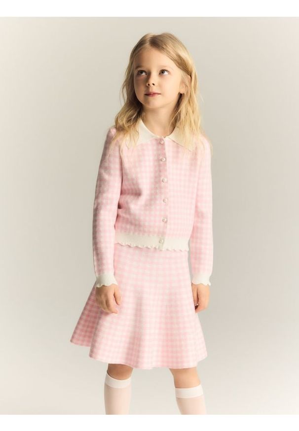 Reserved - Dzianinowa spódnica z wiskozą - wielobarwny. Materiał: dzianina, wiskoza