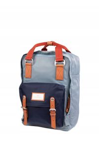 NoName - Plecak na laptopa Doughnut Macaroon Earth Tone - washed denim/nautical. Materiał: denim