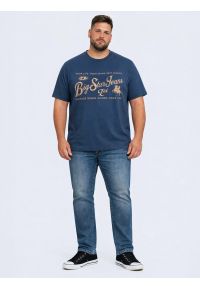 Big-Star - Koszulka męska z nadrukiem z linii Authentic ciemnoniebieska Eller 402. Kolor: niebieski. Materiał: bawełna. Wzór: nadruk. Styl: vintage, klasyczny #3