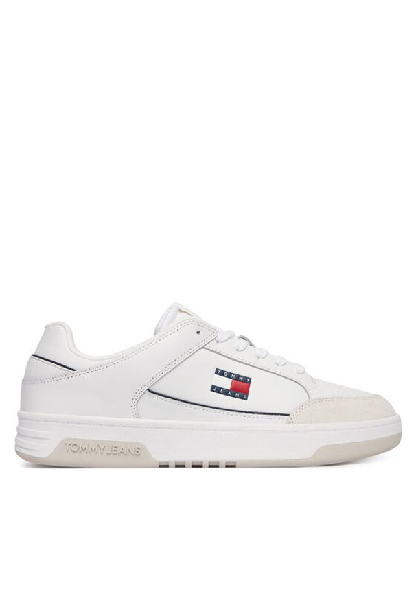 Tommy Jeans Sneakersy Tjm Cupsole Leather EM0EM01660 Biały. Kolor: biały. Materiał: skóra