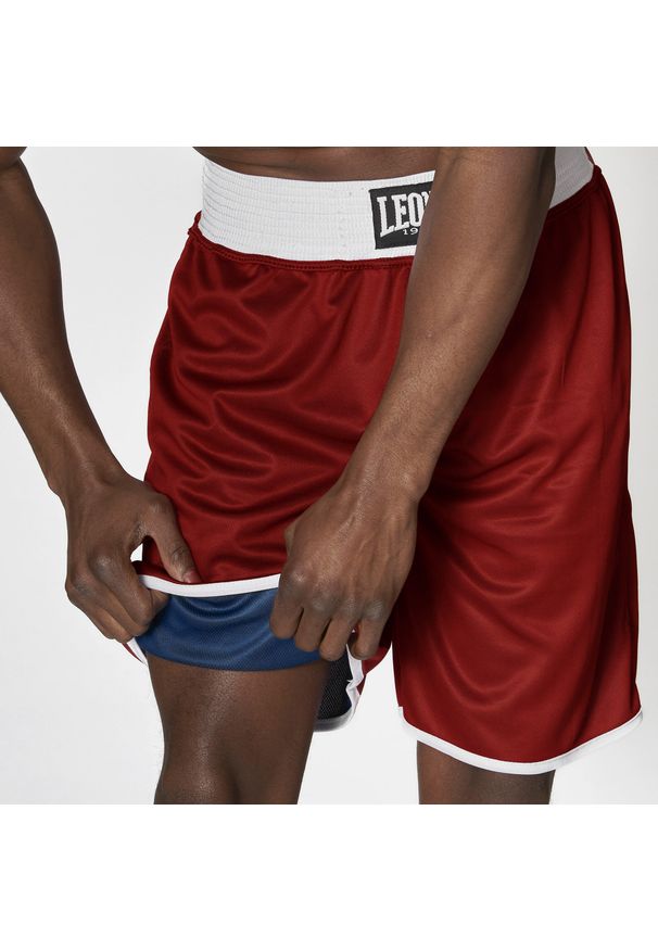 Spodenki bokserskie męskie LEONE 1947 Double Face Boxing. Kolor: czerwony, niebieski, wielokolorowy