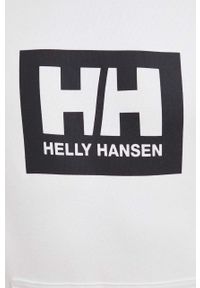 Helly Hansen bluza bawełniana kolor szary z kapturem z nadrukiem 53289-597. Okazja: na co dzień. Typ kołnierza: kaptur. Kolor: szary. Materiał: bawełna. Wzór: nadruk. Styl: casual #7
