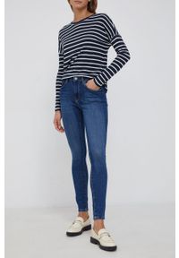 Pepe Jeans Jeansy Regent damskie high waist. Stan: podwyższony. Kolor: niebieski #1