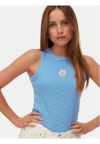 Vero Moda Top Nira 10341982 Niebieski Slim Fit. Kolor: niebieski. Materiał: bawełna #4
