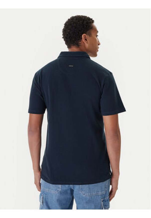 Quiksilver Polo Pique EQYKT04392 Granatowy Regular Fit. Typ kołnierza: polo. Kolor: niebieski. Materiał: bawełna