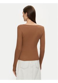Brave Soul Bluzka LLT-624SARAH Brązowy Slim Fit. Kolor: brązowy. Materiał: bawełna #5