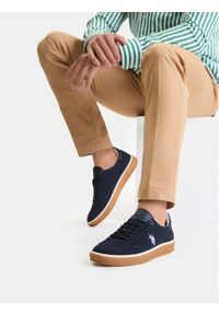 U.S. Polo Assn. Sneakersy EO-EVAN001M/6S1 Granatowy. Kolor: niebieski. Materiał: skóra, zamsz #1