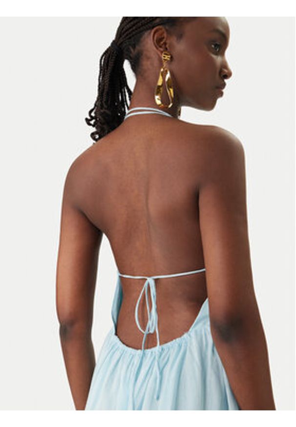 BARDOT - Bardot Sukienka koktajlowa Arletha Halter 59963DB3 Błękitny Regular Fit. Typ kołnierza: dekolt halter. Kolor: niebieski. Materiał: syntetyk. Styl: wizytowy