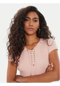 Guess Sukienka dzianinowa W4YK06 Z2V62 Różowy Bodycon Fit. Kolor: różowy. Materiał: wiskoza. Typ sukienki: bodycon #3