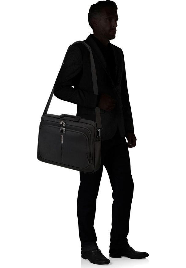Torba Samsonite 155202 1041 17.3'' Guardit 3.0 czarny. Kolor: czarny. Materiał: materiał, tkanina. Styl: casual